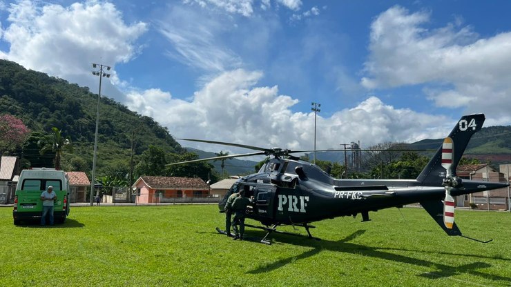 Bebê com doença no coração é socorrido por helicóptero no Paraná