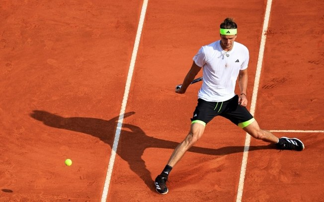 O tenista alemão Alexander Zverev em Monte Carlo, 8 de abril de 2025