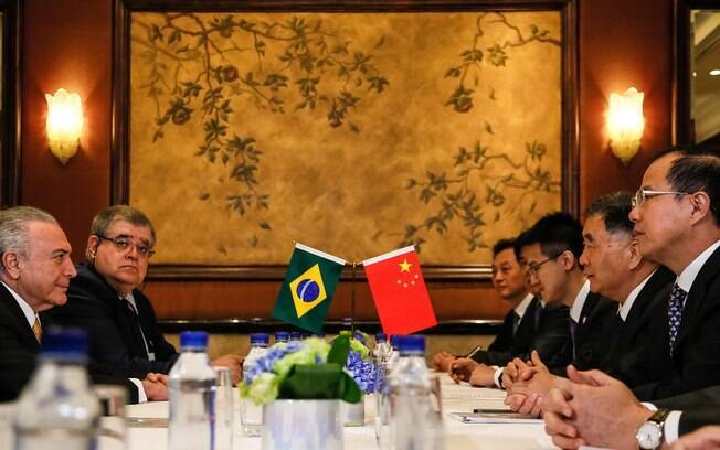 Encontro do presidente do Brasil, Michel Temer, com Wang Yang, vice-primeiro-ministro da República Popular da China