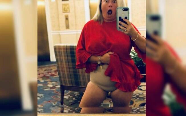 Americana fez foto chamativa e textão para mostrar para as mulheres que usar uma calcinha grande não as diminui