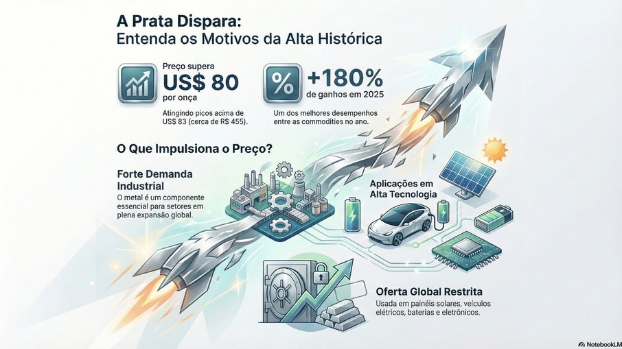 Alta no preço da prata