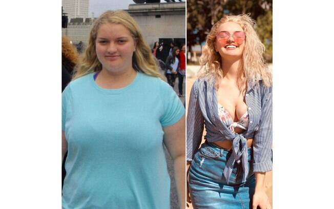 Josephine compartilha com seus seguidores seu 'antes e depois' para motivá-los e mostrar que é possível perder peso