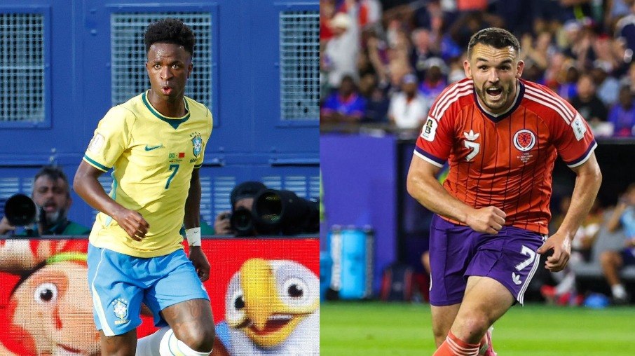 Vini Jr e McGinn são destaques de Brasil e Escócia Vini Jr e McGinn são destaques de Brasil e Escócia