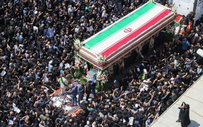 Funeral do presidente Ebrahim Raïssi, em Teerã, em 22 de maio 2024
