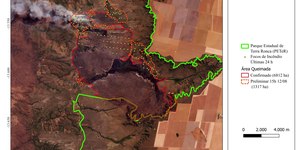 Incêndio queima mais de 8 mil hectares na região de Terra Ronca