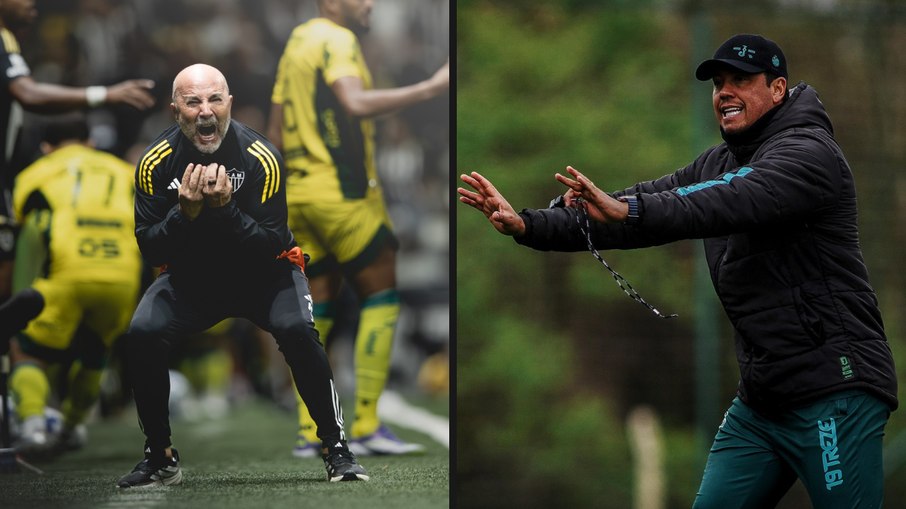 Sampaoli e Carpini se enfrentam nesta terça-feira em Galo x Juventude