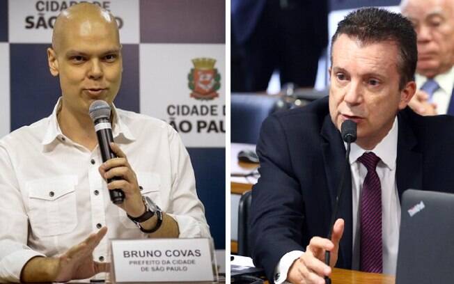 Prefeito de São Paulo, Bruno Covas, e Celso Russomanno