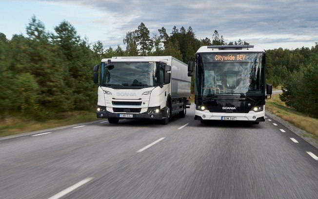 A Scania já comercializa modelos elétricos na Europa
