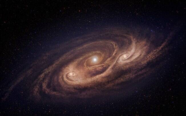 Astrônomos usaram telescópio ALMA, localizado no Chile e conseguiram registrar imagem detalhada de galáxia starburst 