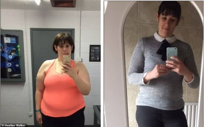Heather Walker conseguiu emagrecer mais de 50 kg e venceu a compulsão alimentar ao investir em exercícios e dietas