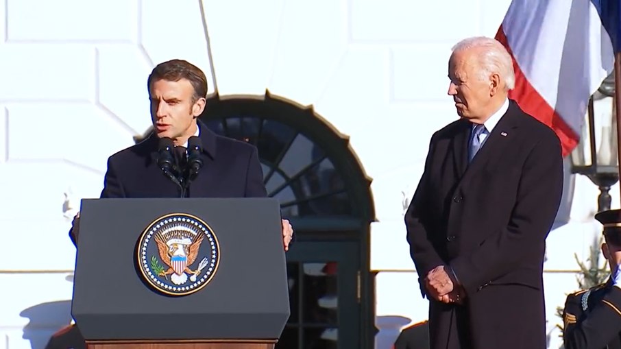 Emmanuel Macron e Joe Biden