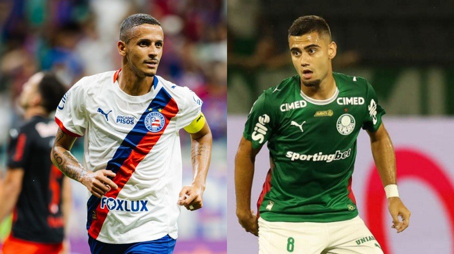Juba e Andreas Pereira são destaques de Bahia x Palmeiras