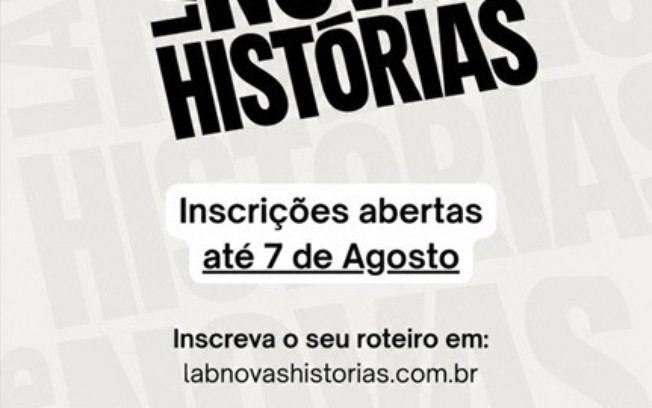 Inscrições do Lab Novas Histórias estão em seu último dia