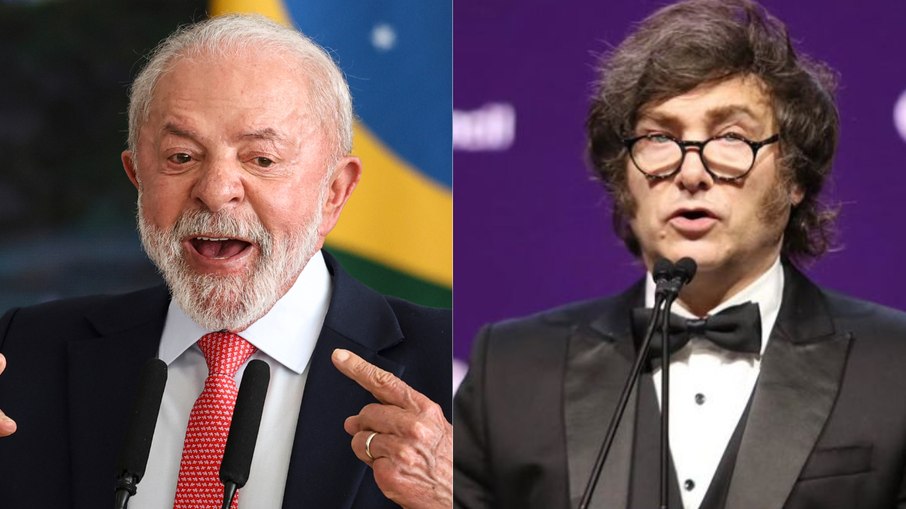 Presidentes Lula e Javier Milei Presidentes Lula e Javier Milei