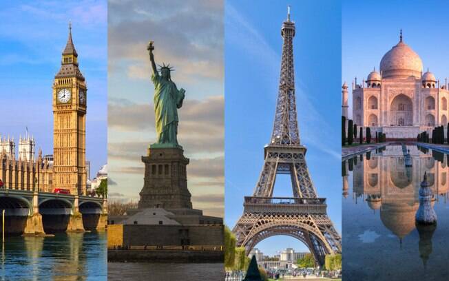 Algumas maravilhas do mundo, como a Estátua da Liberdade e a Torre Eiffel, dividem opiniões dos turistas