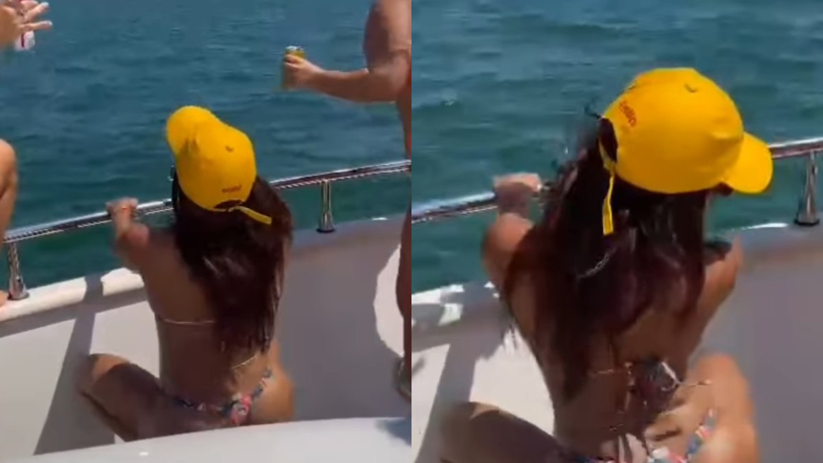 De biquíni, Anitta dança funk em passeio de barco com amigos; vídeo
