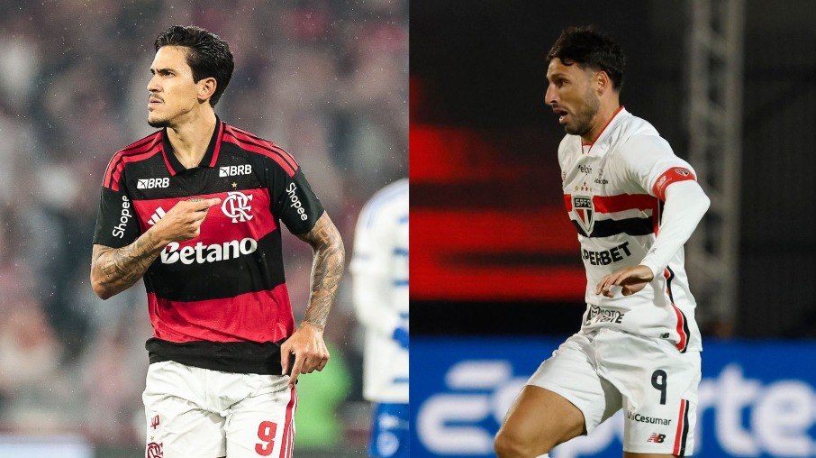 Pedro e Calleri são os destaques de Flamengo e São Paulo