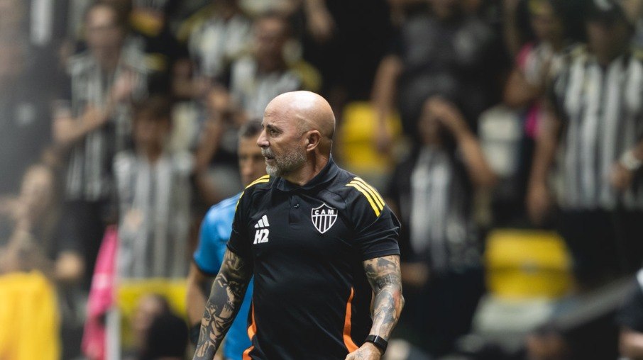 Sampaoli na vitória do Atlético-MG sobre o Del Valle Sampaoli na vitória do Atlético-MG sobre o Del Valle