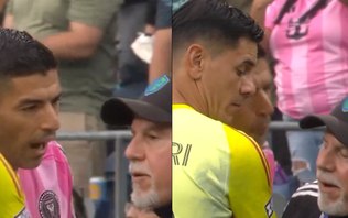 Suárez é flagrado cuspindo em rival após perder final com Messi