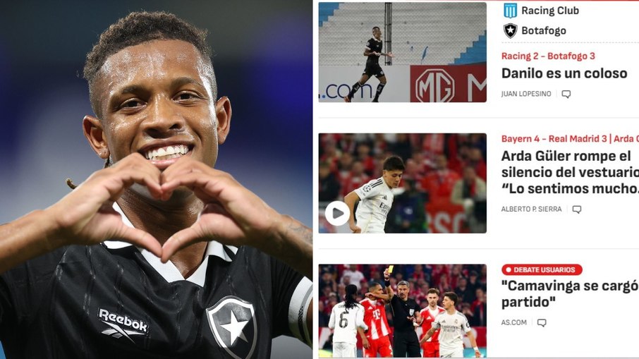 Danilo virou destaque do jornal As da Espanha