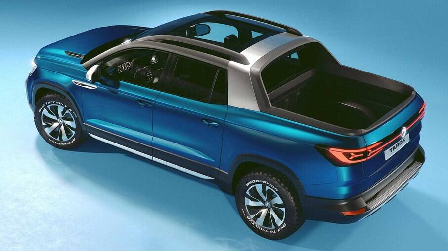 VW Tarok  é feita com a mesma base do SUV Taos e se baseia no protótipo mostrado no Salão do Automóvel, em 2018