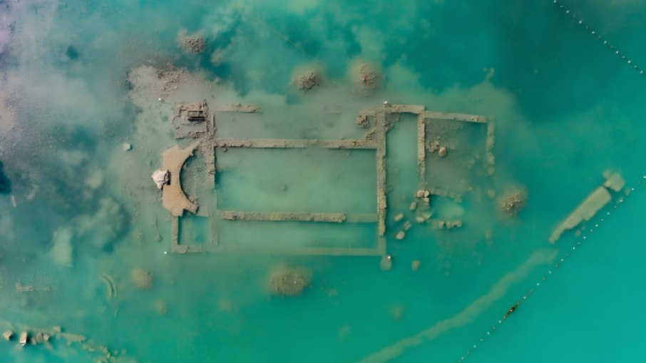 Igreja de 1700 anos foi encontrada totalmente submersa em lago