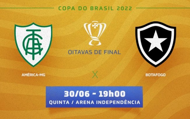 América-MG x Botafogo: prováveis times, desfalques e onde assistir ao duelo pelas oitavas da Copa do Brasil