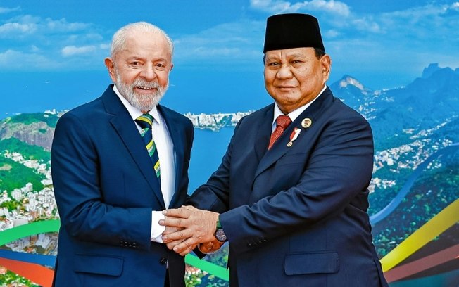 O presidente Luiz Inácio Lula da Silva com seu homólogo indonésio, Prabowo Subianto, no Rio de Janeiro, em 18 de novembro de 2024. Foto de Ricardo Stuckert para a Presidência da República