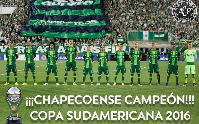 A Conmebol divulgou em seu site que a Chape é a campeã da Copa Sul-Americana de 2016