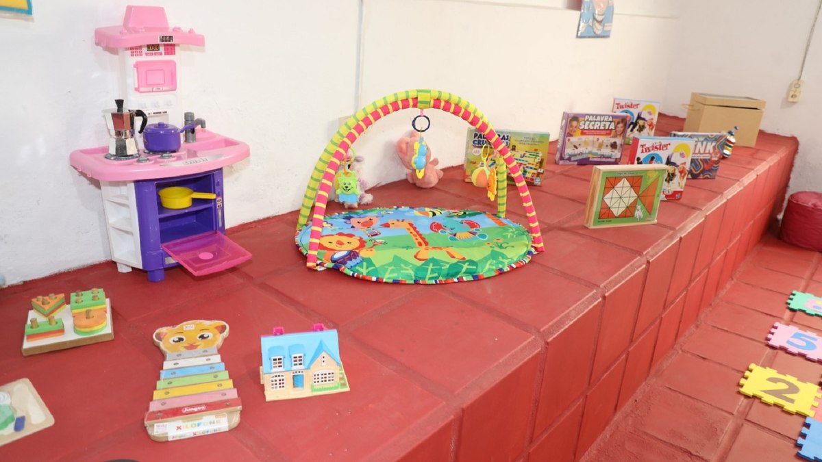 Novo espaço oferece brinquedos para recepção das crianças Novo espaço oferece brinquedos para recepção das crianças