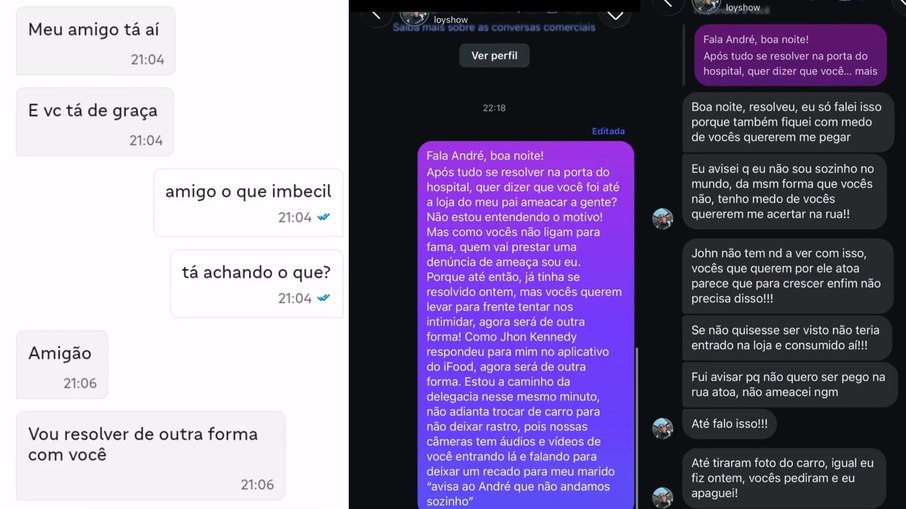 Samantha divulgou mais mensagens sobre o ocorrido Samantha divulgou mais mensagens sobre o ocorrido