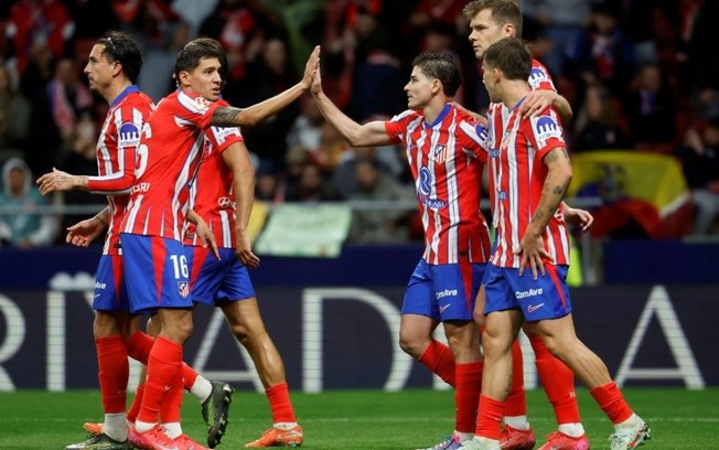 O Atlético de Madrid venceu o Valladolid na capital espanhola, 14 de abril de 2025 O Atlético de Madrid venceu o Valladolid na capital espanhola, 14 de abril de 2025