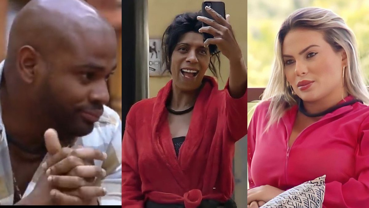 Cezar Black, Márcia Fu e Kally Fonseca em 'A Fazenda 15'