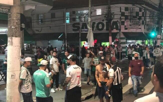 Torcedores de Palmeiras e Atlético-MG vivem clima amigável e dividem ansiedades no Allianz Parque