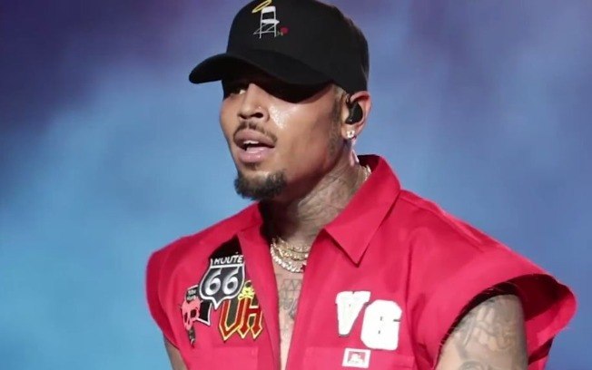 Chris Brown durante show na Jamaica Chris Brown durante show na Jamaica