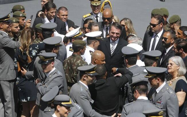 O presidente Jair Bolsonaro disse que militares são 