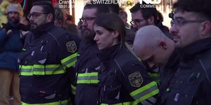 Suíços homenageiam socorristas de incêndio no Ano Novo