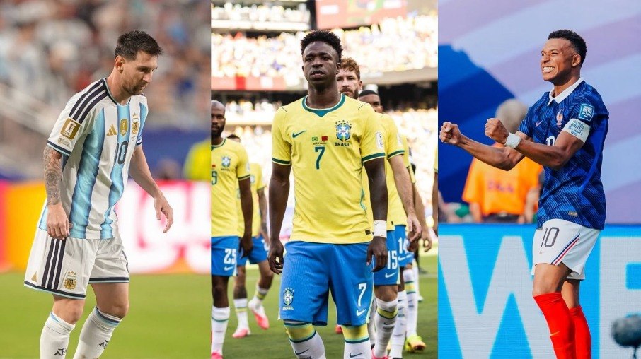 Messi, Vini Jr e Mbappé são três dos principais destaques da Copa do Mundo Messi, Vini Jr e Mbappé são três dos principais destaques da Copa do Mundo