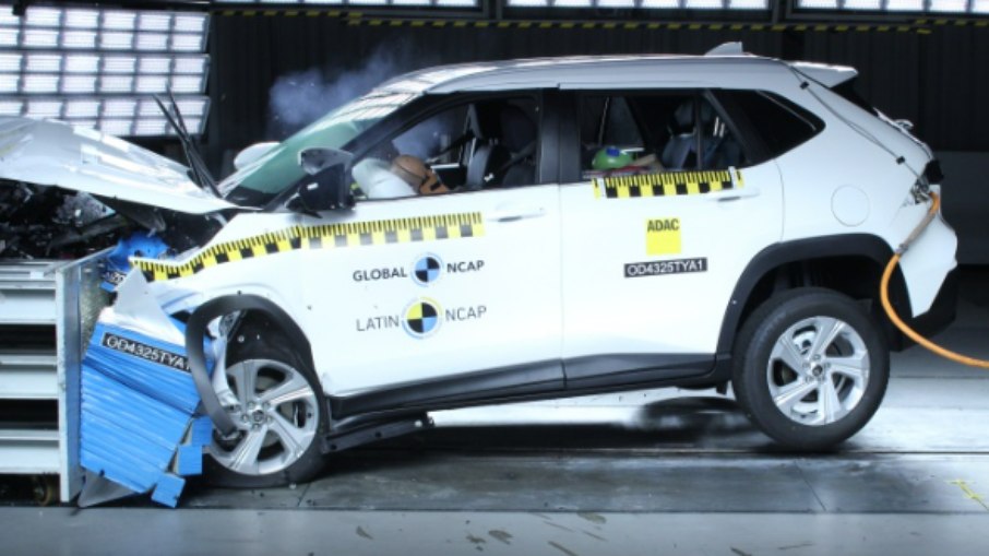 Toyota Yaris Cross durante avaliação na Latin NCAP Toyota Yaris Cross durante avaliação na Latin NCAP