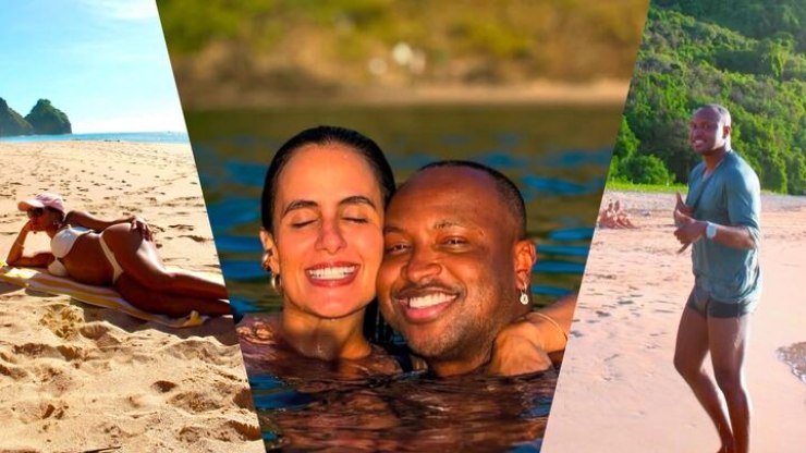 Carol Peixinho abre álbum de fotos com Thiaguinho em Noronha