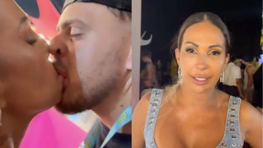 Valesca Popozuda beija Jon Vlogs no segundo dia da Farofa da Gkay