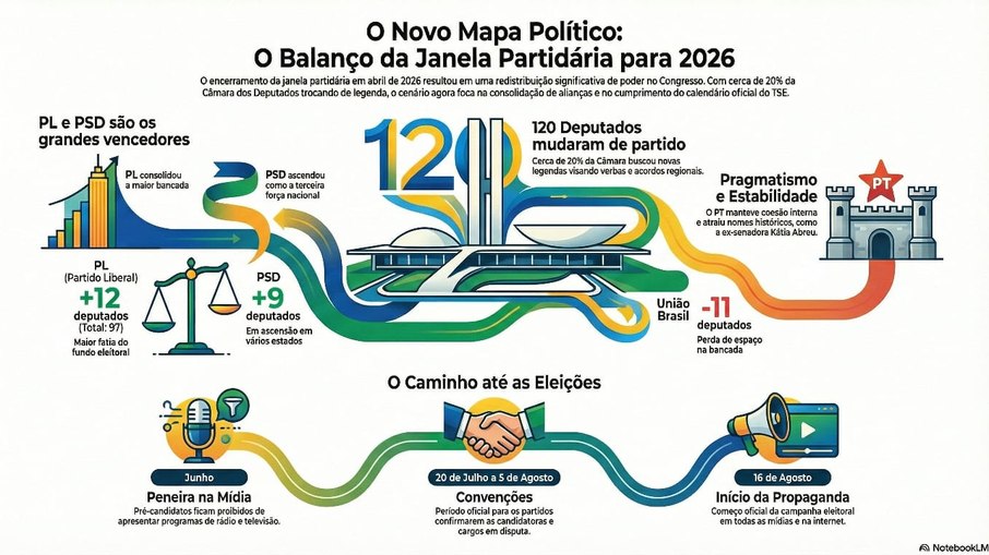 Mudanças emblemáticas marcaram a janela partidária de 2026.