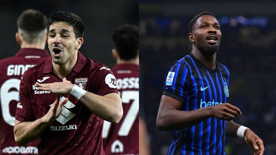 Simeone e Thuram fazem embate de atacantes em Torino x Inter de Milão