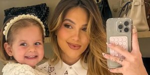 Filha de Virginia usa contenção no dente após acidente doméstico