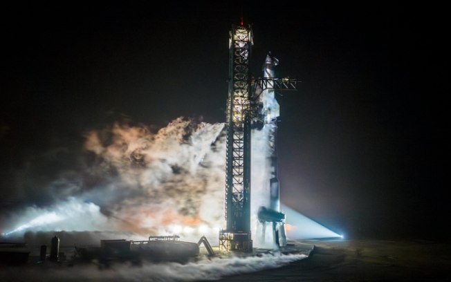 SpaceX abastece foguete Starship e prepara 3º teste de voo