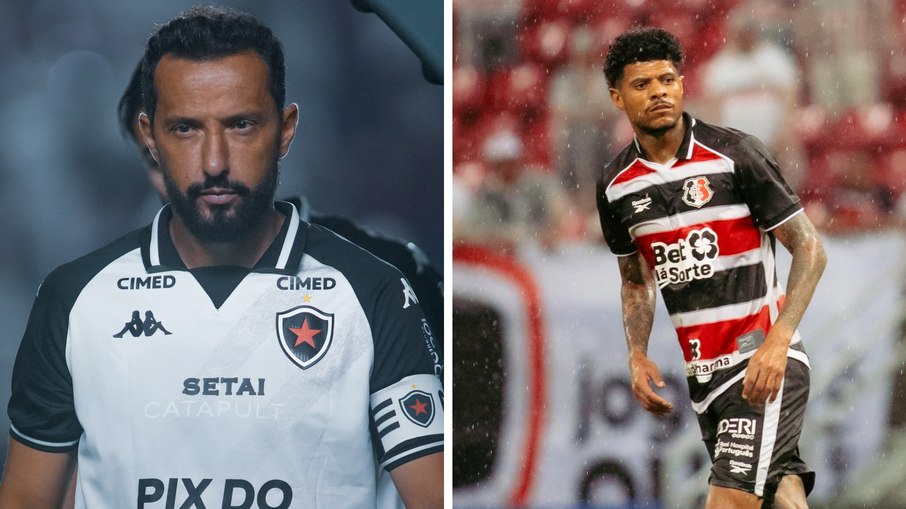 Nenê é uma das referências ofensivas do Botafogo-PB, enquanto Tiago Marques lidera o ataque do Santa Cruz em confronto direto pelo G-8