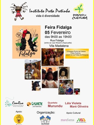1° Edição da Feira Fidalga trará ações culturais através do Ponto de Cultura Preta Pretinha