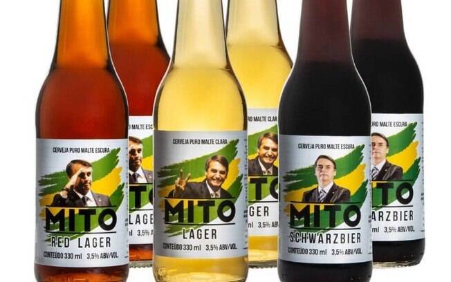 Cerveja Mito, criada a pedido do senador Flávio Bolsonaro, fazia parte da campanha do presidente Jair Bolsonaro