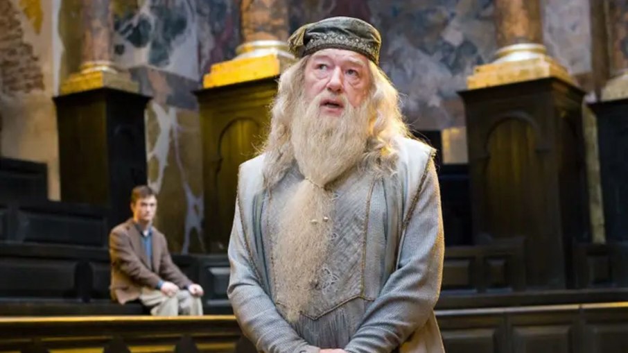 Michael Gambon como Dumbledore em 'Harry Potter' 