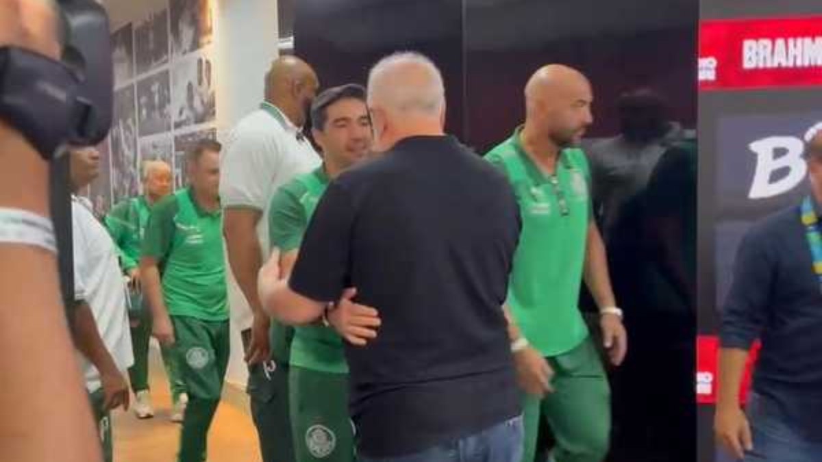 Abel Ferreira e Belmonte se encontram antes do clássico